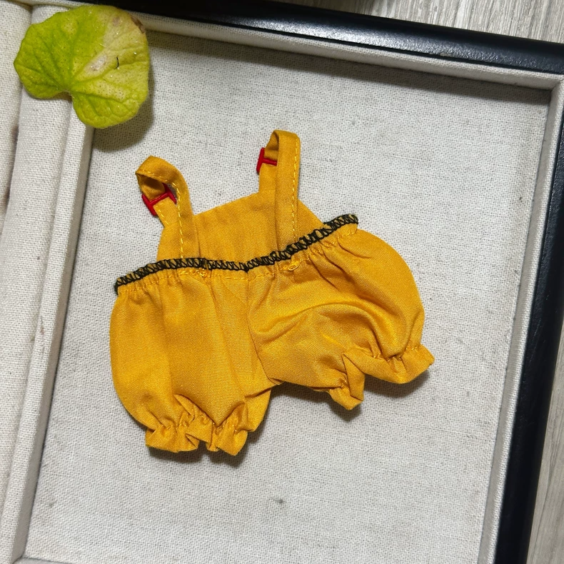 Zsiga BJD 1/8 Yellow & Red Overalls: Premium Doll Outfit for Creative Scenes - Image 3