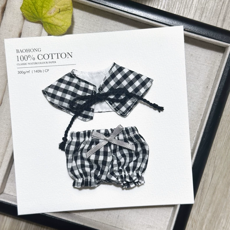 Zsiga BJD 1/8 Doll Outfit: Plaid Hat, Ruffled Top & Scarf – Premium Quality & Versatile Style - Image 7