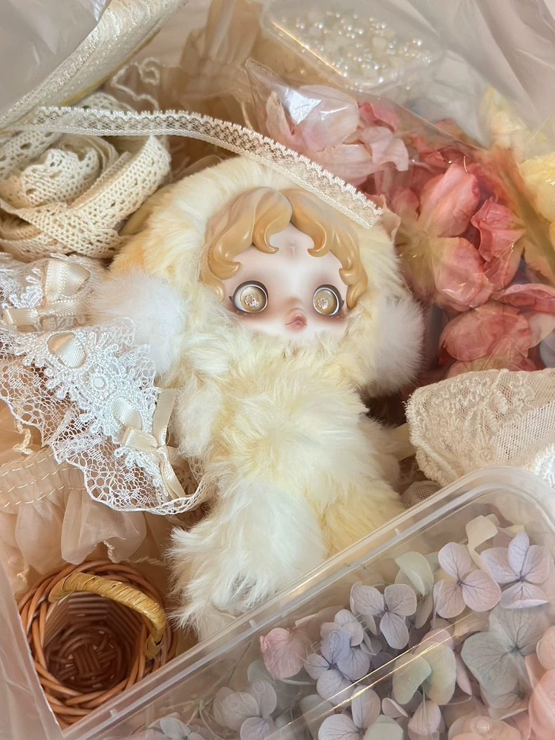 Enchanted Fairy Tale Doll Outfit: Delicate Straw Hat & Floral Skirt Set – Whimsical Woodland Magic - Image 4