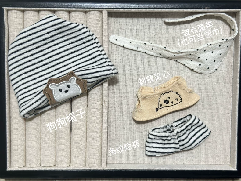 Adorable Zsiga BJD 1/8 Outfit: Hedgehog Print Top & Polka Dot Shorts – Stylish Doll Clothes for Collectors - Image 4