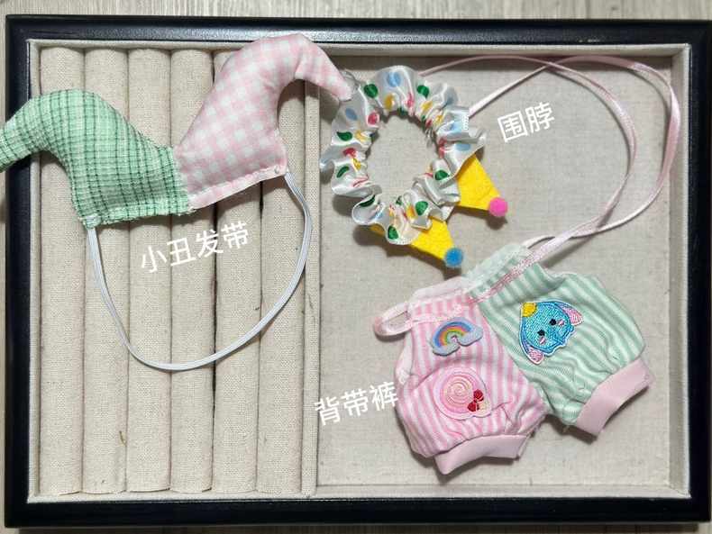 Whimsical Clown Outfit for Zsiga BJD 1/8 – Pastel Pink & Green Elegance - Image 3
