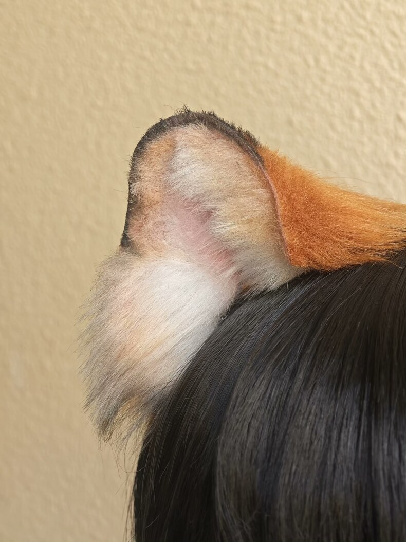 Handmade Plush Tiger Ears for Cosplay – Realistic & Soft - Image 1