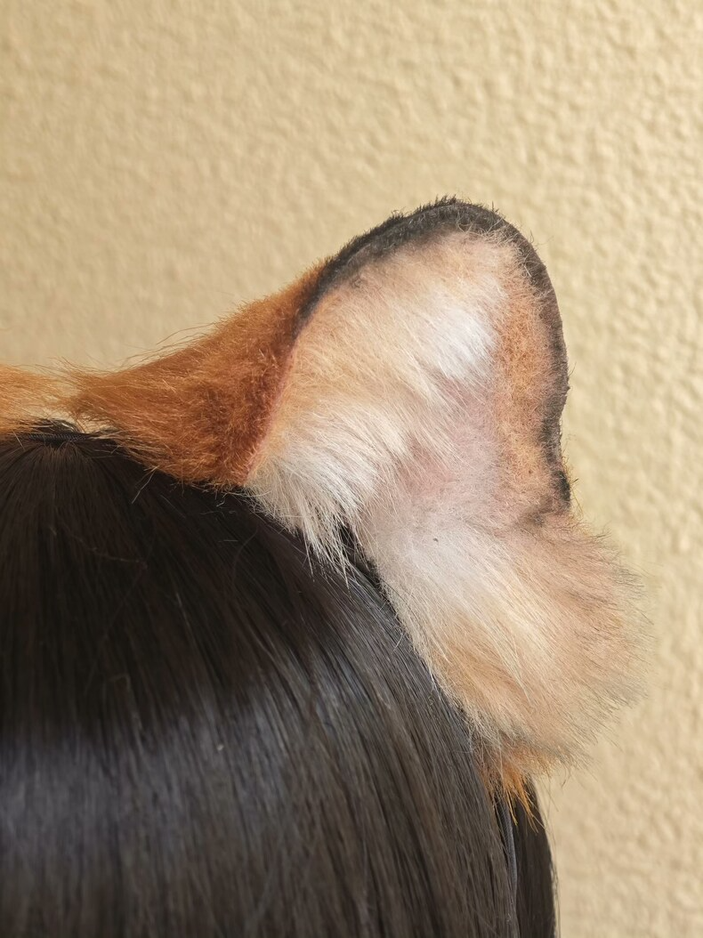Handmade Plush Tiger Ears for Cosplay – Realistic & Soft - Image 2
