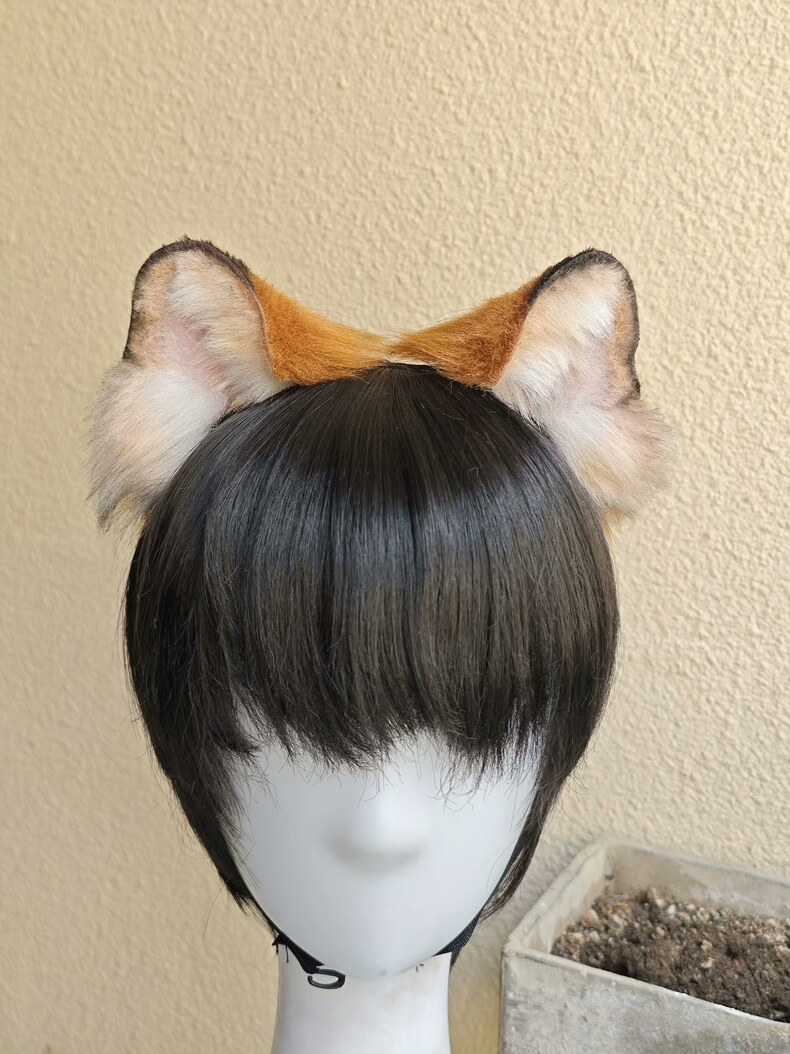 Handmade Plush Tiger Ears for Cosplay – Realistic & Soft - Image 3