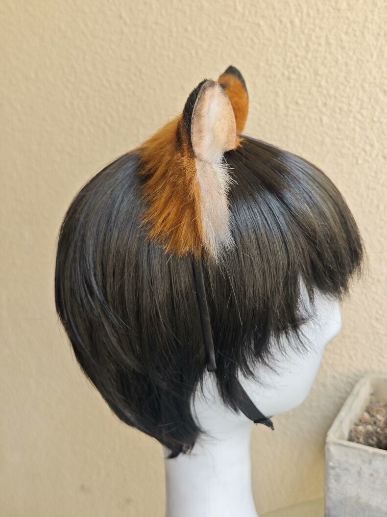 Handmade Plush Tiger Ears for Cosplay – Realistic & Soft - Image 4