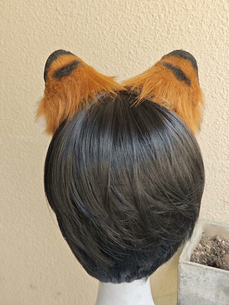 Handmade Plush Tiger Ears for Cosplay – Realistic & Soft - Image 5
