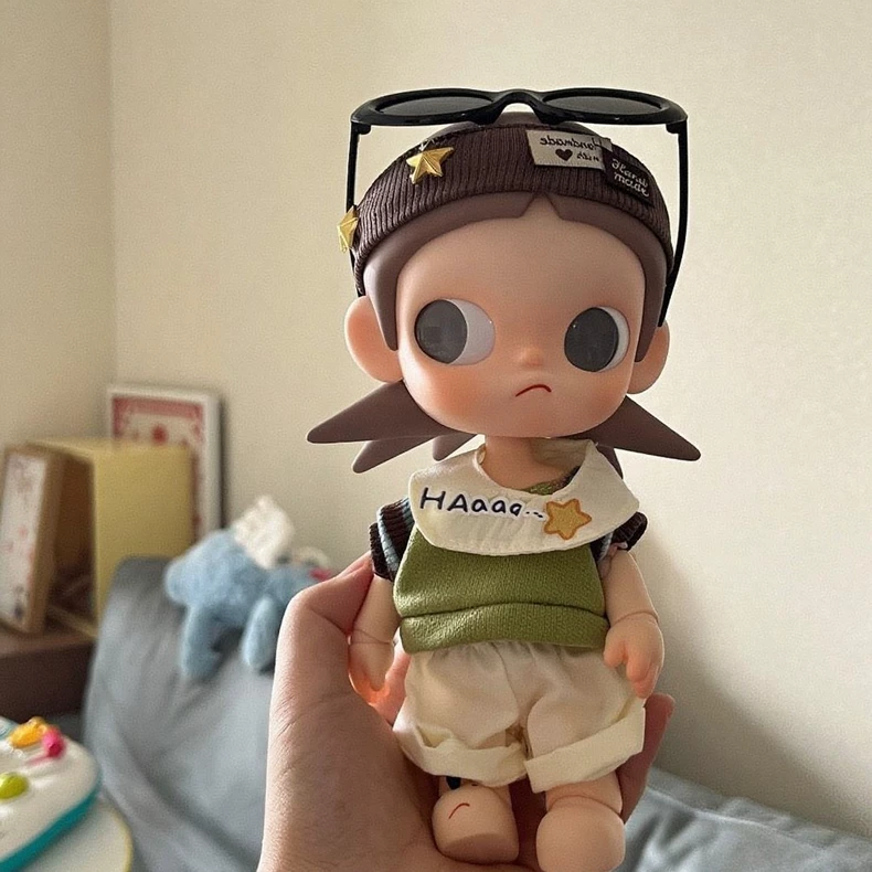 Zsiga BJD 1/8 Hip-Hop Street Outfit - 5-Piece Brown & Green Doll Clothes Set for Collectors - Image 1