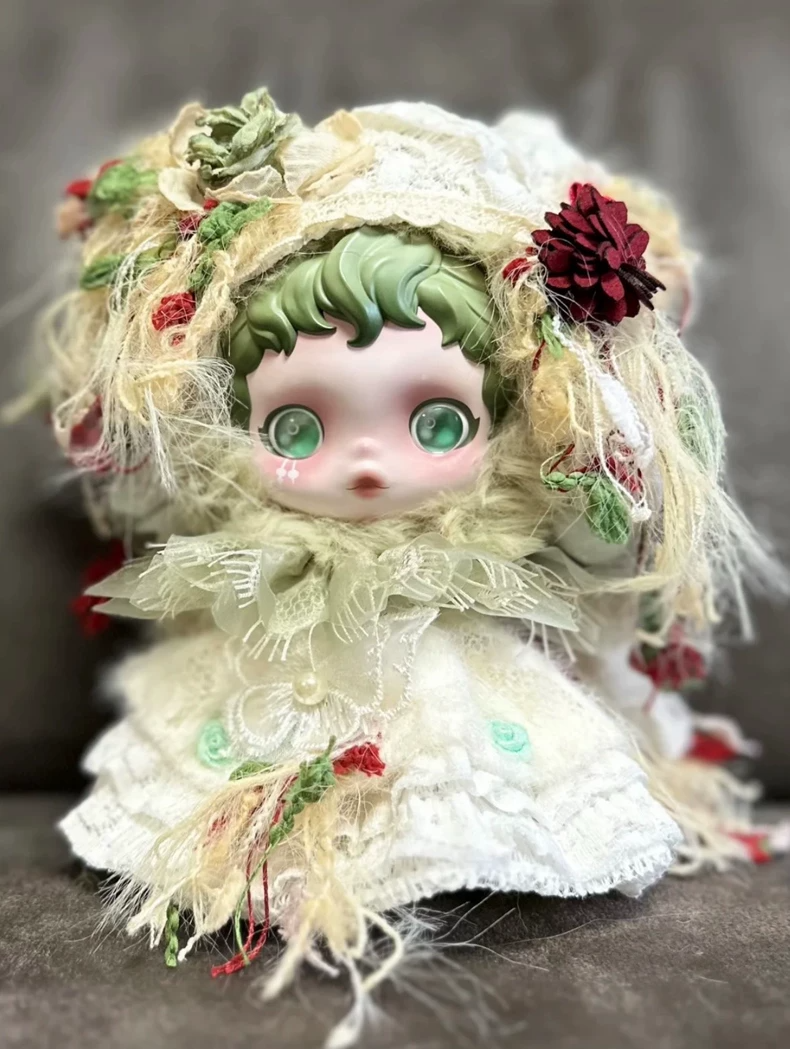 Exquisite White Lace Princess Dress for BJD Dolls – Handcrafted Elegance with Butterfly Knots - Image 4