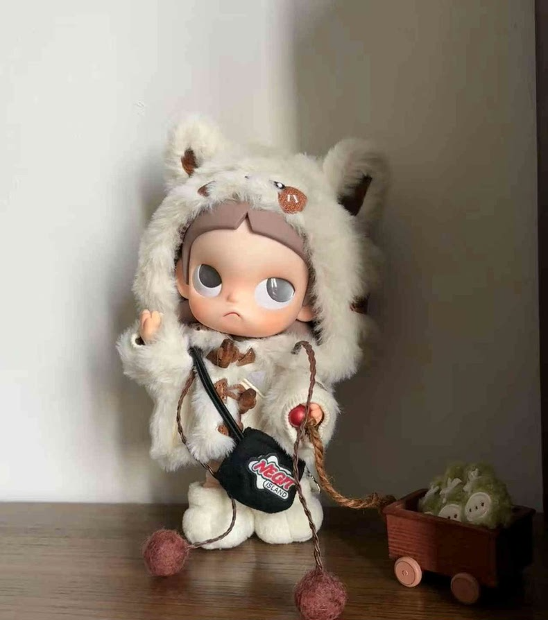 Adorable Tiger Outfit for Zsiga BJD 1/8 Doll - Plush Hood & Tail - Image 5