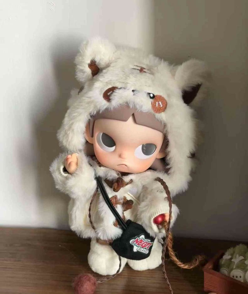 Adorable Tiger Outfit for Zsiga BJD 1/8 Doll - Plush Hood & Tail - Image 6
