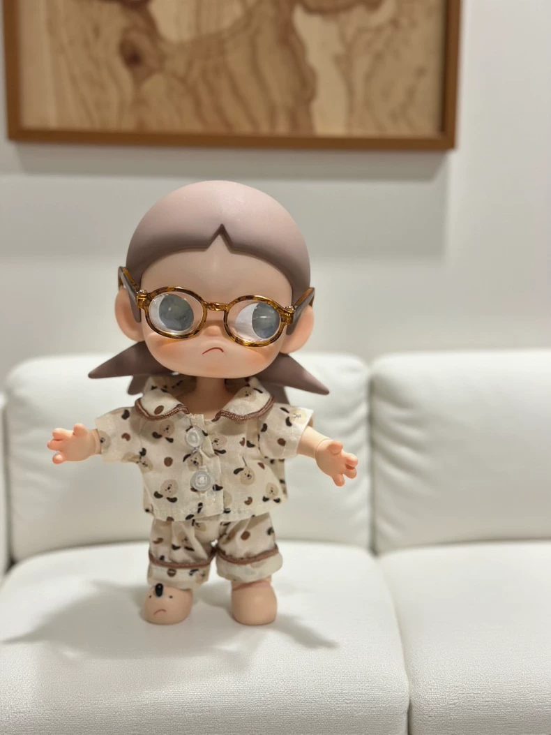 Charming Zsiga BJD 1/8 Sleepwear Outfit: Whimsical Dog-Patterned Doll Clothes - Image 3