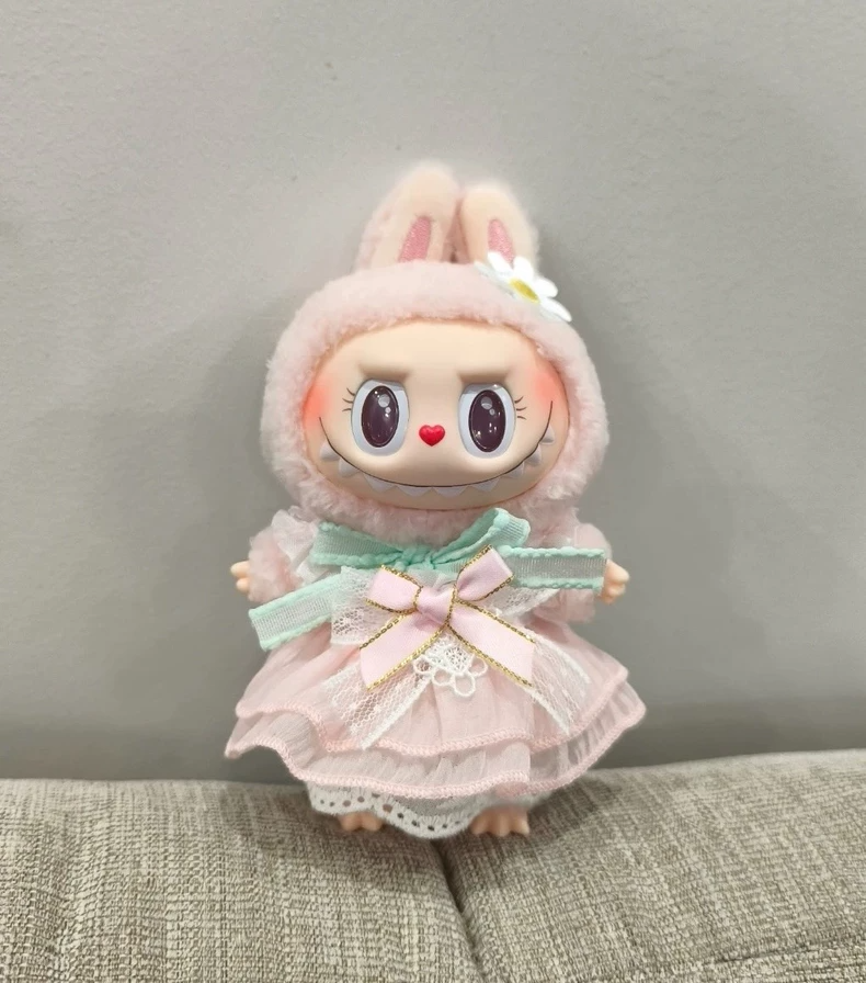 Whimsical LABUBU Bunny Ears & Pink Tutu Outfit – Adorable, Durable, Perfect for Dolls & Collectors! - Image 2