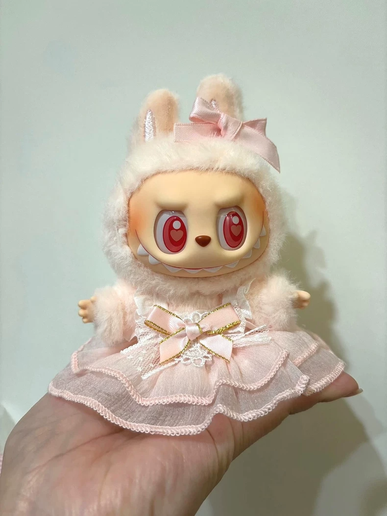 Whimsical LABUBU Bunny Ears & Pink Tutu Outfit – Adorable, Durable, Perfect for Dolls & Collectors! - Image 3