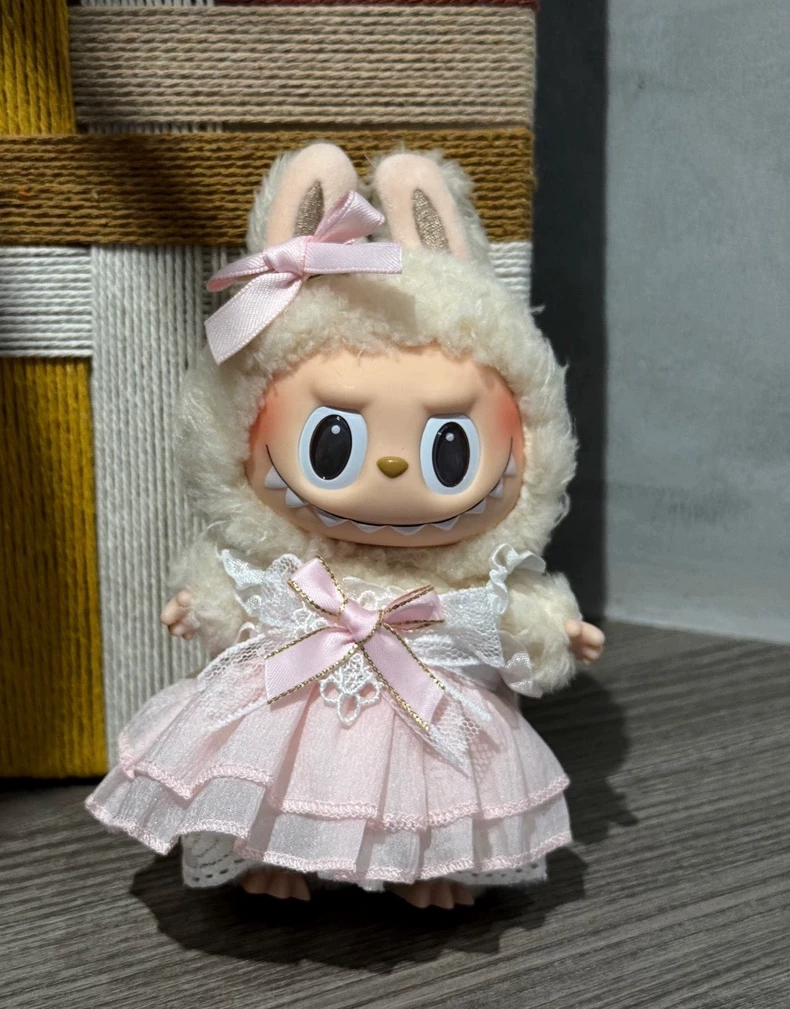 Whimsical LABUBU Bunny Ears & Pink Tutu Outfit – Adorable, Durable, Perfect for Dolls & Collectors! - Image 4