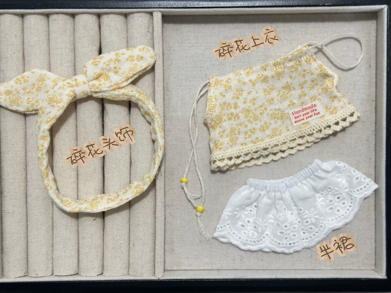 Charming Zsiga BJD 1/8 Floral Outfit – Delicate Cotton Dress with Butterfly Headband, Perfect for Doll Enthusiasts - Image 5
