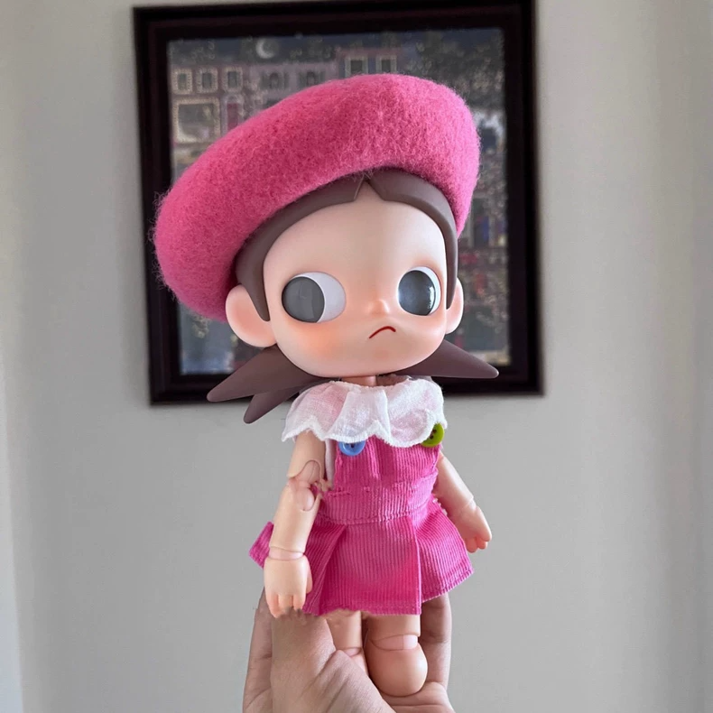 Charming Pink Zsiga BJD 1/8 Doll Outfit - Elegant Dress, Hat & Undergarment for Collectors - Image 2