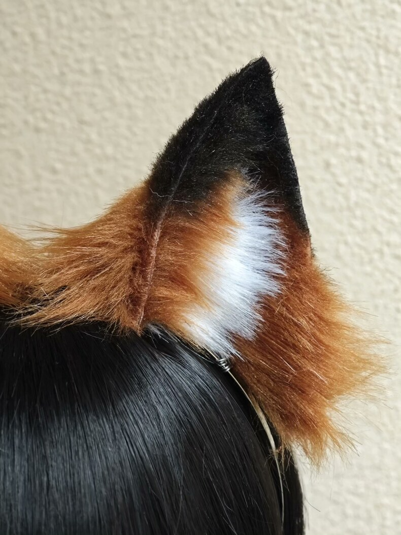 Handmade Fox Ears – Realistic Red Fox Cosplay Accessory - Image 2