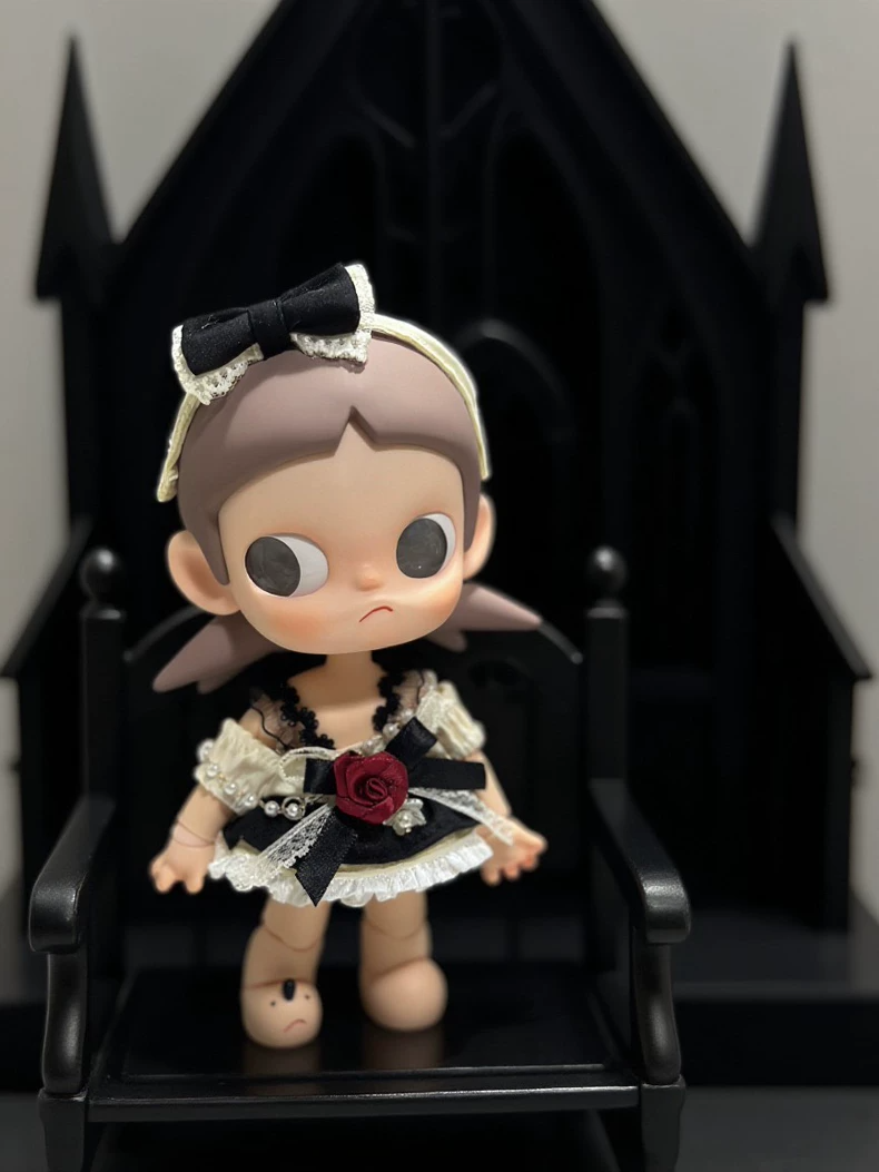 Zsiga BJD 1/8 Elegant Outfit: Butterfly Knot, Rose Brooch & Pearl Chain – Premium Doll Dress - Image 1