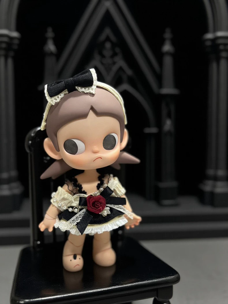 Zsiga BJD 1/8 Elegant Outfit: Butterfly Knot, Rose Brooch & Pearl Chain – Premium Doll Dress - Image 2
