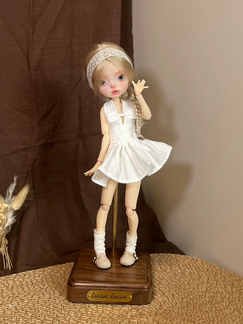 Blythe Doll White Lace Dress Ensemble OB22 OB24 Size Collector Premium Outfit with Headband & Bow Options - Image 1