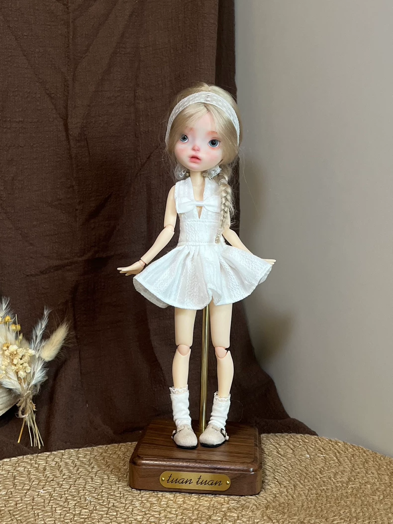Blythe Doll White Lace Dress Ensemble OB22 OB24 Size Collector Premium Outfit with Headband & Bow Options - Image 5