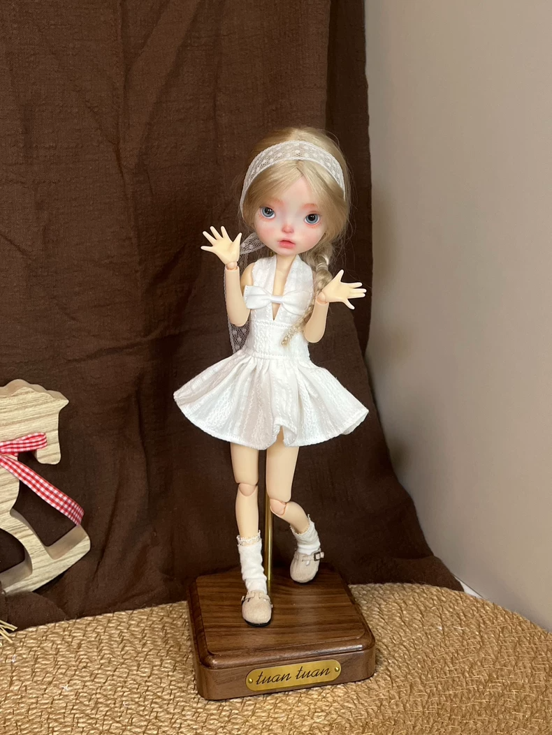 Blythe Doll White Lace Dress Ensemble OB22 OB24 Size Collector Premium Outfit with Headband & Bow Options - Image 6