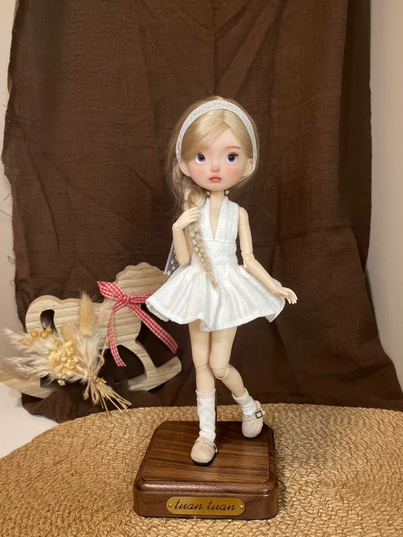 Blythe Doll White Lace Dress Ensemble OB22 OB24 Size Collector Premium Outfit with Headband & Bow Options - Image 7