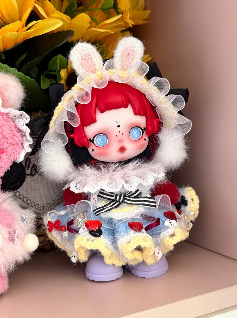 Whimsical Skullpanda Doll Outfit – Plush & Lace Collector’s Dream - Image 1