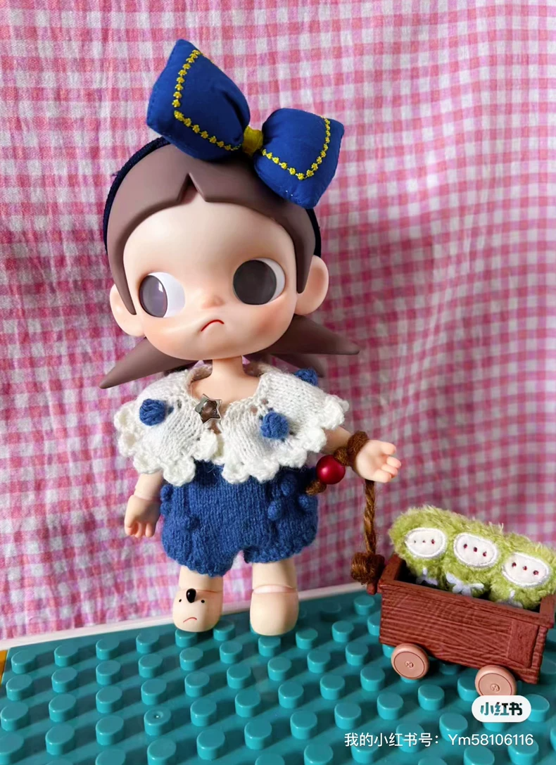 Exquisite 1/8 Zsiga BJD Outfit: White Lace Dress & Blue Bean Pants for Doll Collectors – Handmade Elegance & Premium Craftsmanship - Image 1
