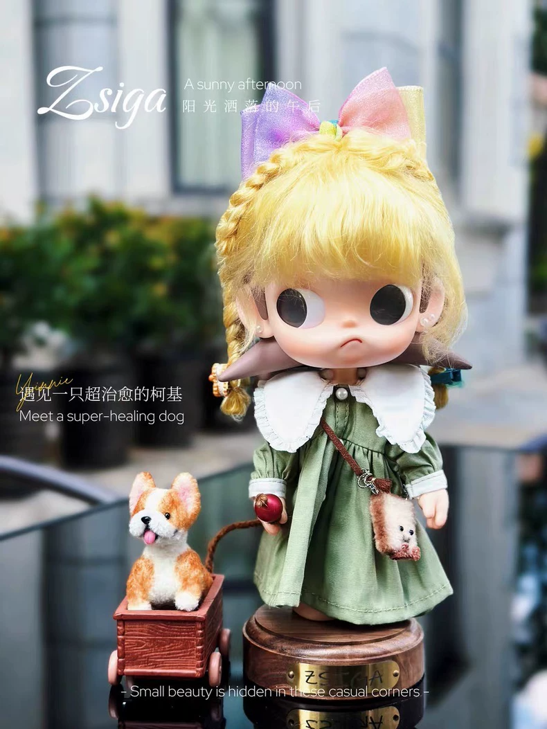 Whimsical Elegance: Zsiga BJD 1/8 Doll Dress with Detachable Sleeves & Metallic Accents - Image 2