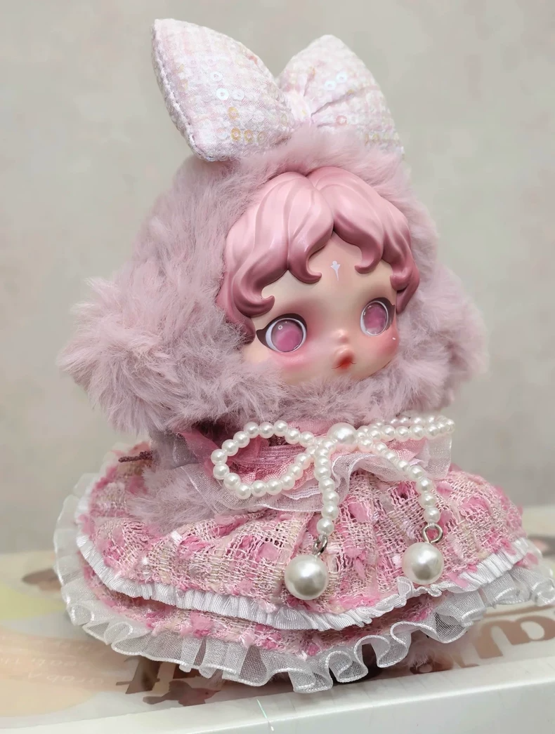 Elegant Pink Lace Skullpanda Doll Outfit – Sparkling & Adjustable Collector’s Dream - Image 2