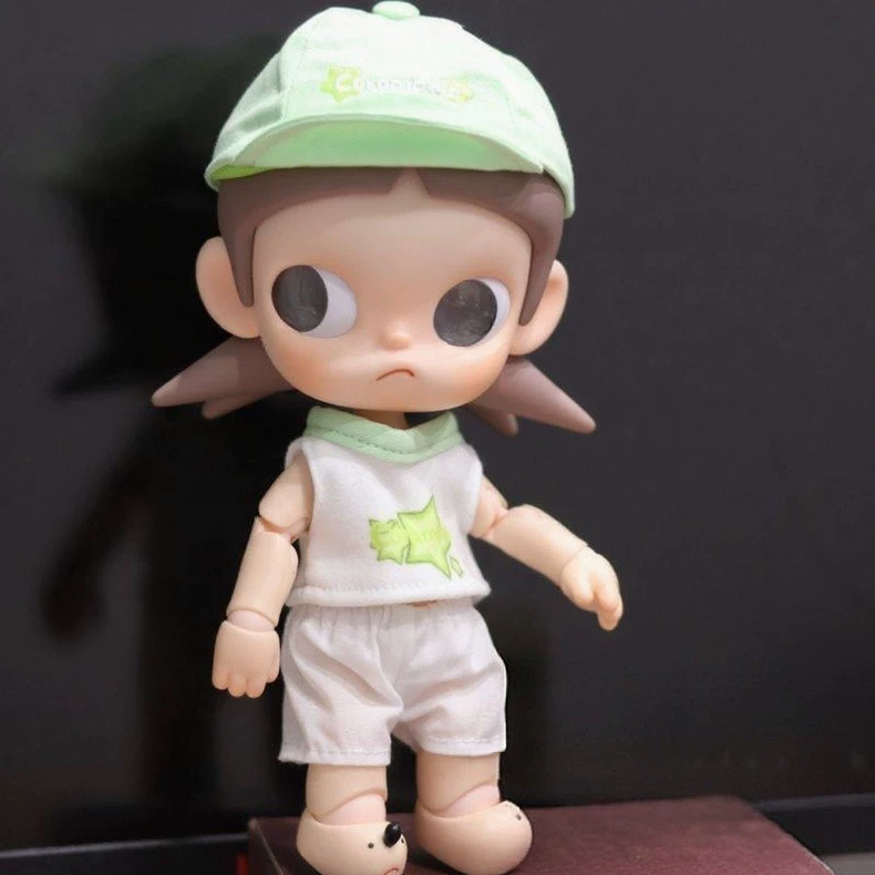 Vibrant Fruit-Print Zsiga BJD 1/8 Outfit - Playful T-Shirt, Yellow Cap & White Shorts for Doll Customization & Collectors - Image 2