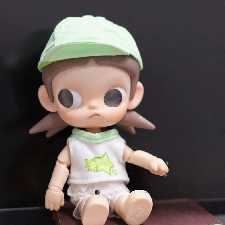 Vibrant Fruit-Print Zsiga BJD 1/8 Outfit - Playful T-Shirt, Yellow Cap & White Shorts for Doll Customization & Collectors - Image 3