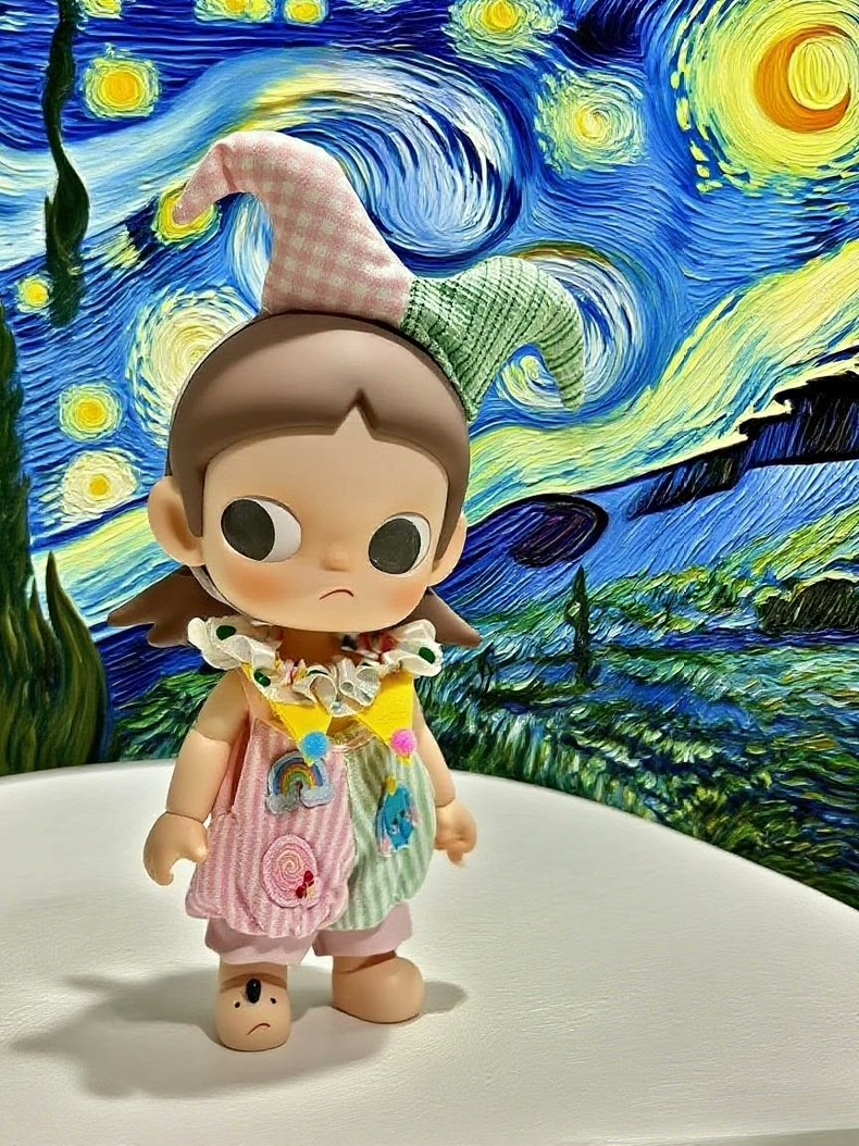 Whimsical Circus BJD Outfit - 1/8 Doll Clothes Set with Hat & Skirt, Vibrant Cotton-Polyester Ensemble for Collectors & Play - Image 2