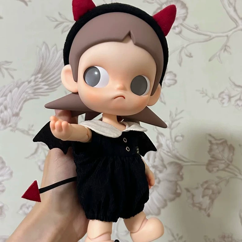 Zsiga BJD 1/8 Devil Outfit - Black Jumpsuit with Red Horns & Wings for Stylish Doll Collectors - Image 2