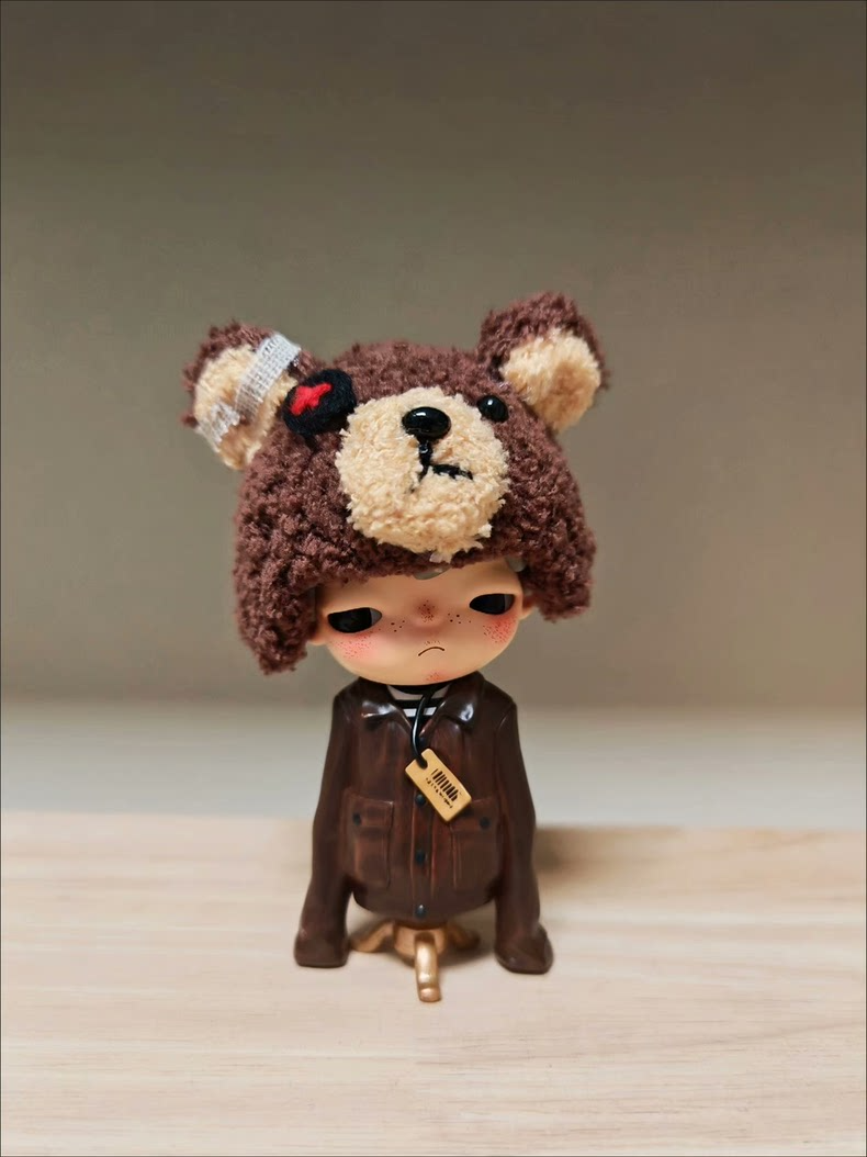 Handmade Skullpanda Bear Outfit Collectible – Knit Detail, Vibrant & Durable Miniature Figure - Image 2