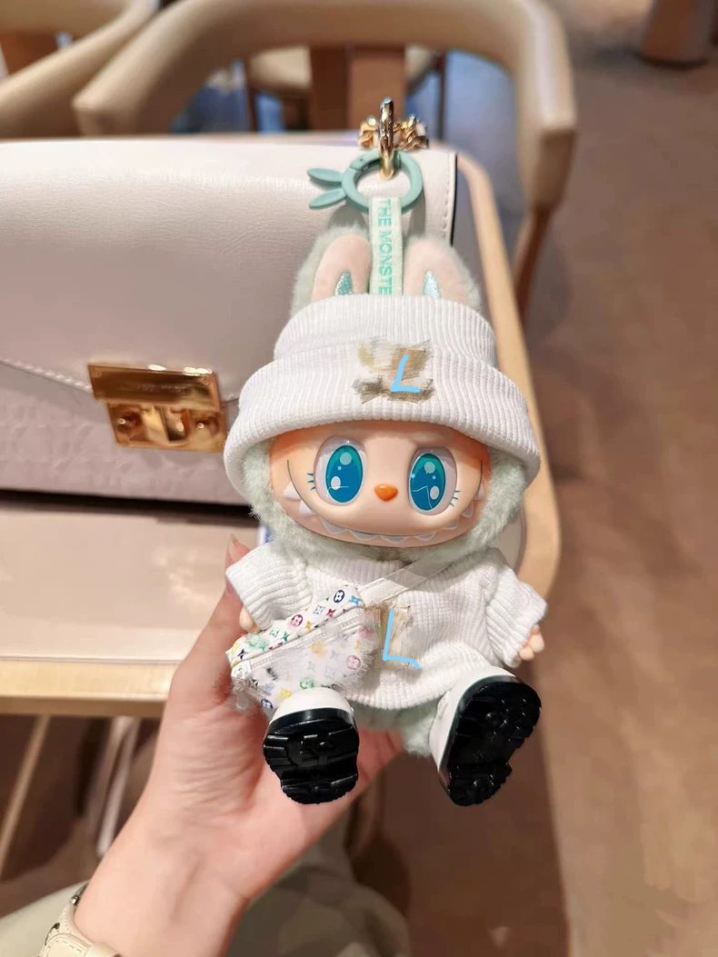 Soft Plush LABUBU Fashion Outfit – Pastel Playful Charm, Adjustable & Stylish for Collectors - Image 1
