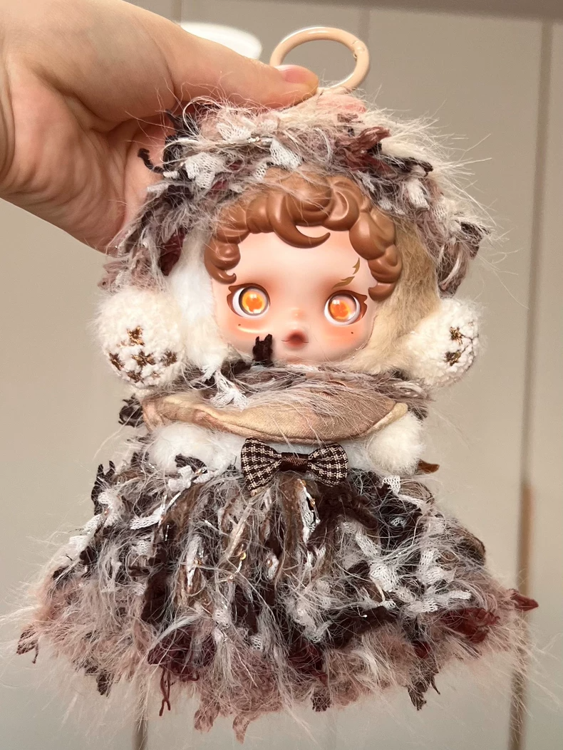 Whimsical Skullpanda Doll Outfit – Plush & Lace Ensemble for Collectors | Premium Quality - Image 1