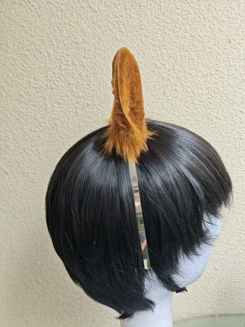 Handmade Plush Horse Ears Headband – Soft Faux Fur - Image 4