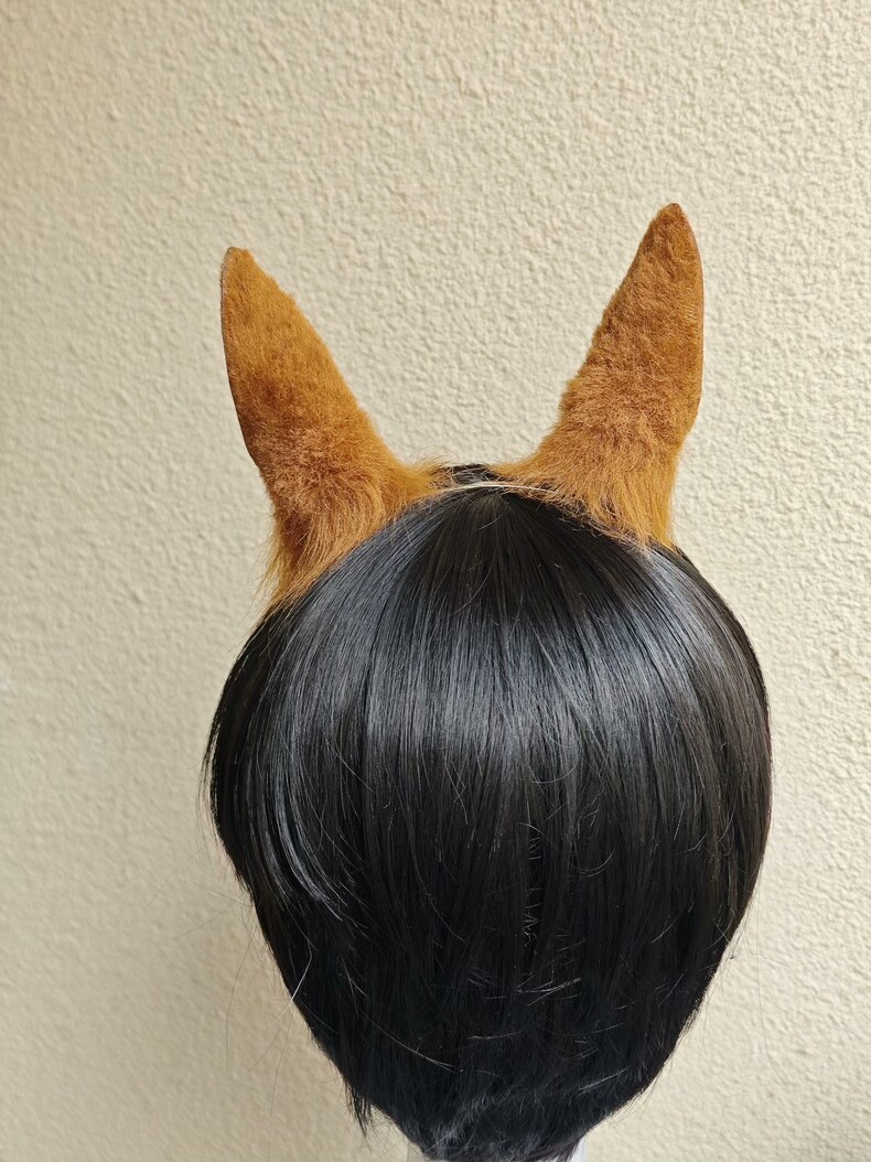 Handmade Plush Horse Ears Headband – Soft Faux Fur - Image 5