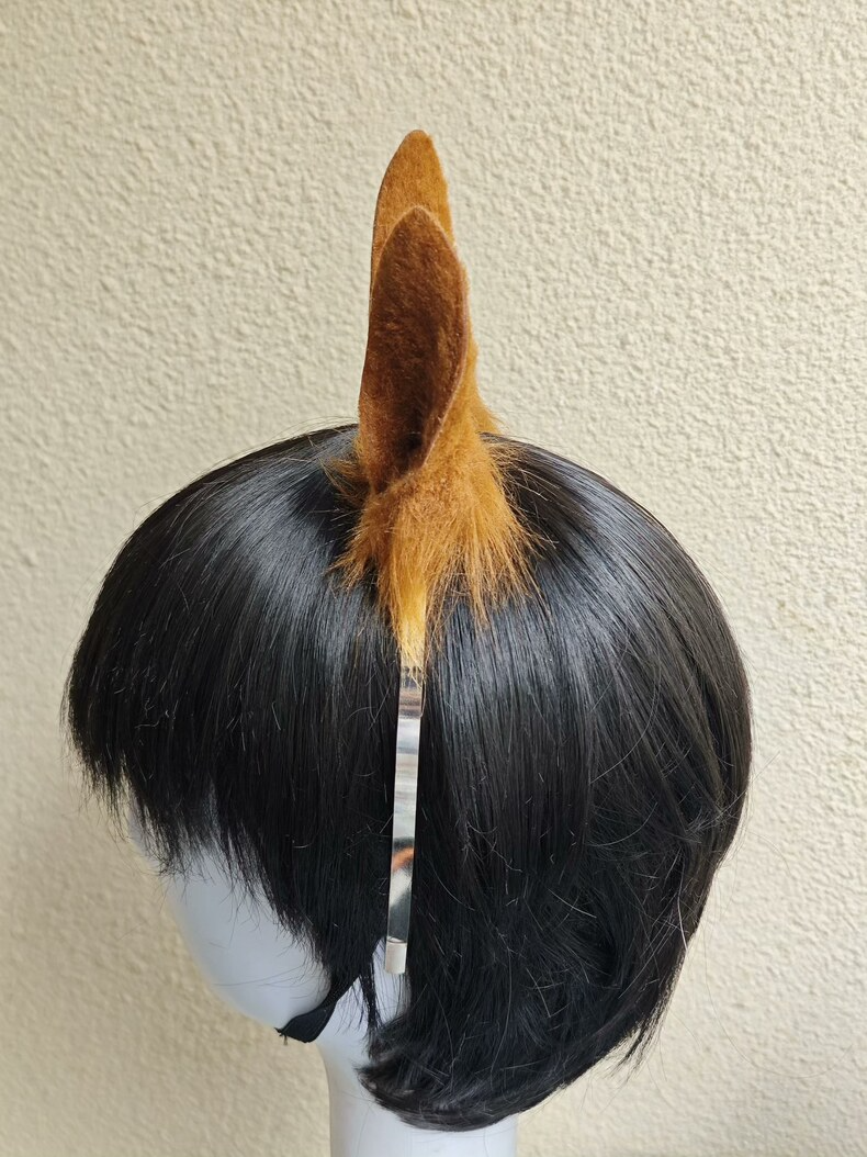 Handmade Plush Horse Ears Headband – Soft Faux Fur - Image 6