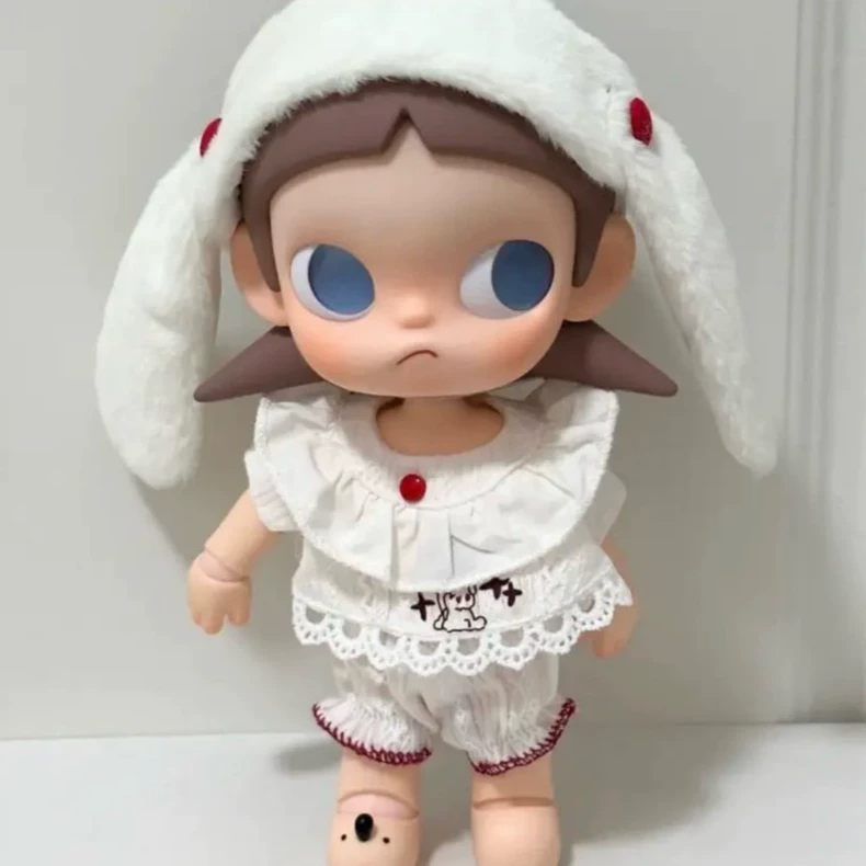 Zsiga BJD 1/8 Doll Outfit - White Lace Dress & Bunny Hat Set for Collectors, Elegant & Whimsical - Image 3