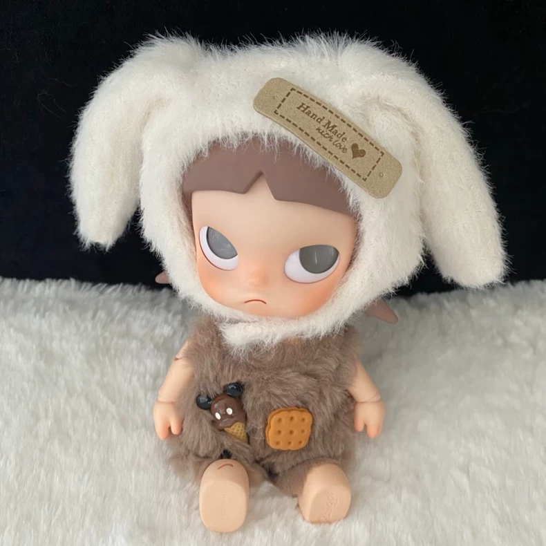 Adorable Bunny-Themed Zsiga BJD 1/8 Doll Outfit with Plush Headpiece & Cozy Textured Garment for Collectors - Image 1