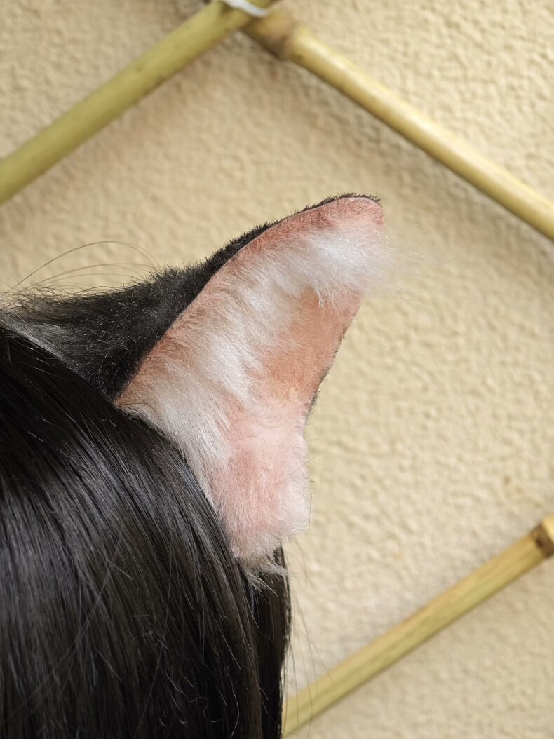 Realistic Tabby Cat Ears Headband – Handmade Faux Fur - Image 2
