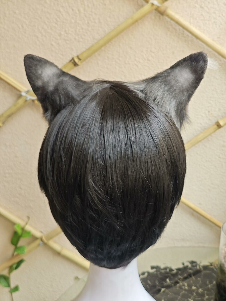 Realistic Tabby Cat Ears Headband – Handmade Faux Fur - Image 5