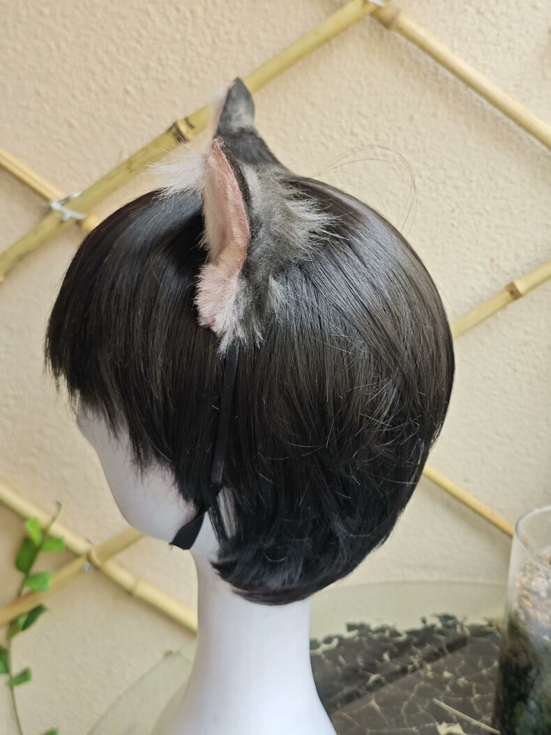 Realistic Tabby Cat Ears Headband – Handmade Faux Fur - Image 6
