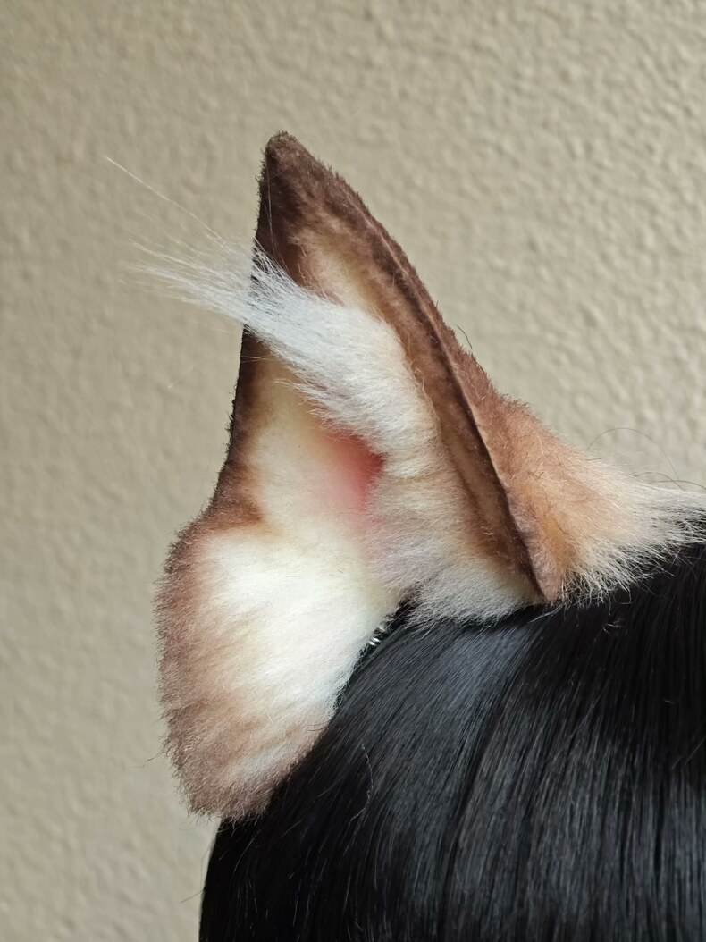 Handmade Realistic Wolf/Dog Ears – Plush Cosplay Accessory - Image 1