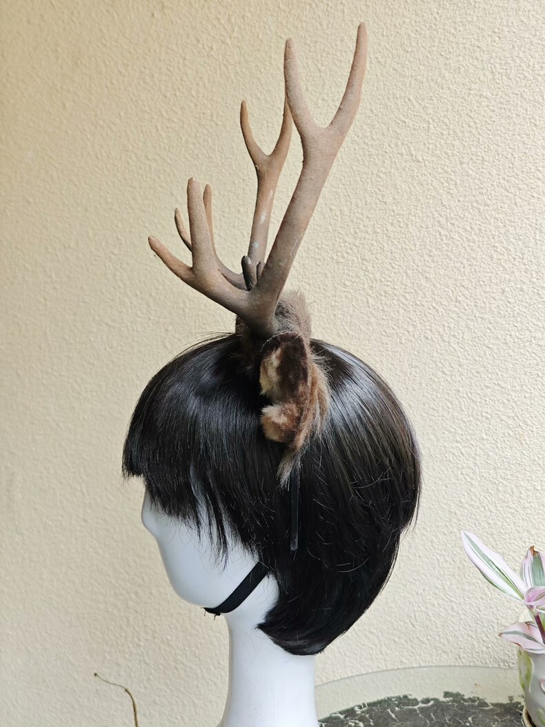 Realistic Handmade Deer Ears & Antlers Headband - Image 5
