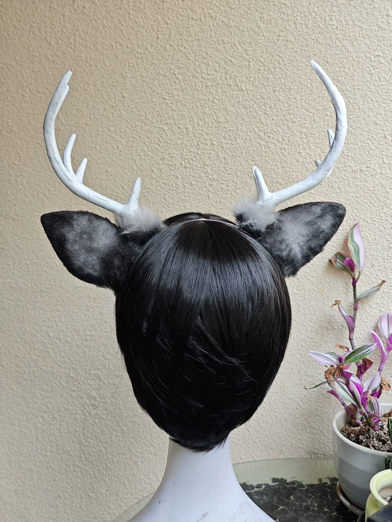 Handmade Realistic Deer Ears & Antlers Headband for Cosplay - Image 5