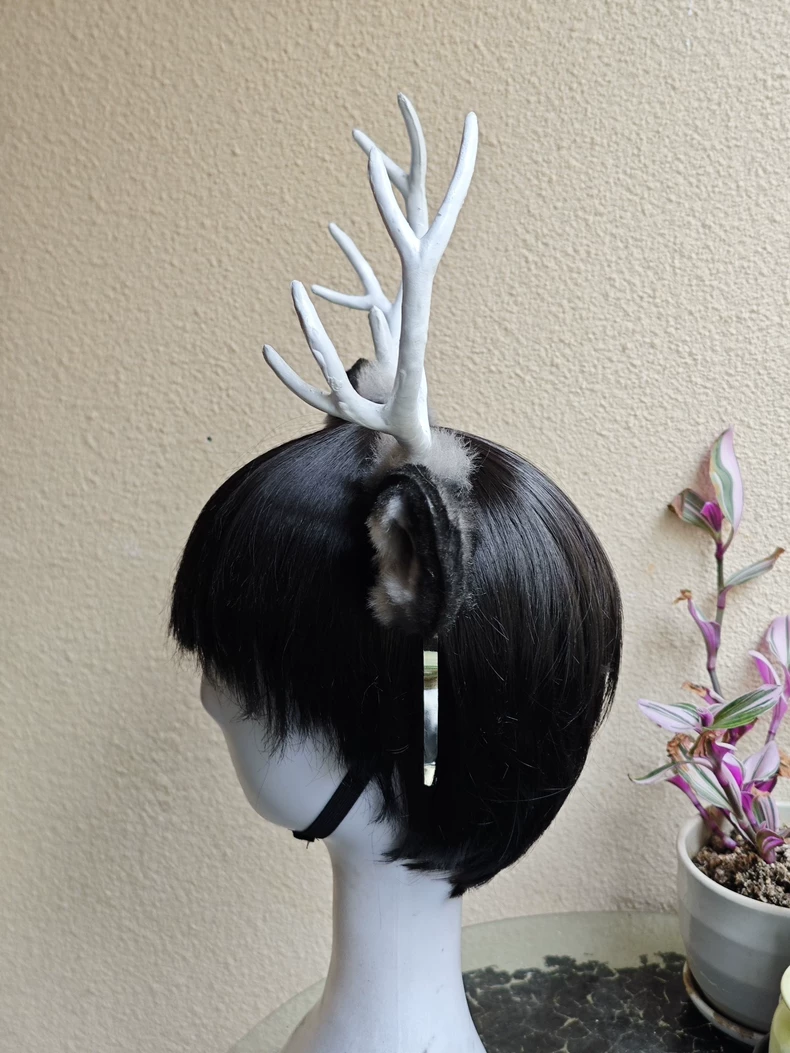 Handmade Realistic Deer Ears & Antlers Headband for Cosplay - Image 6